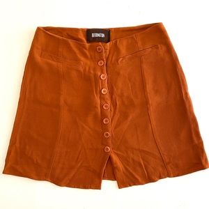 Reformation Button Up Mini Skirt